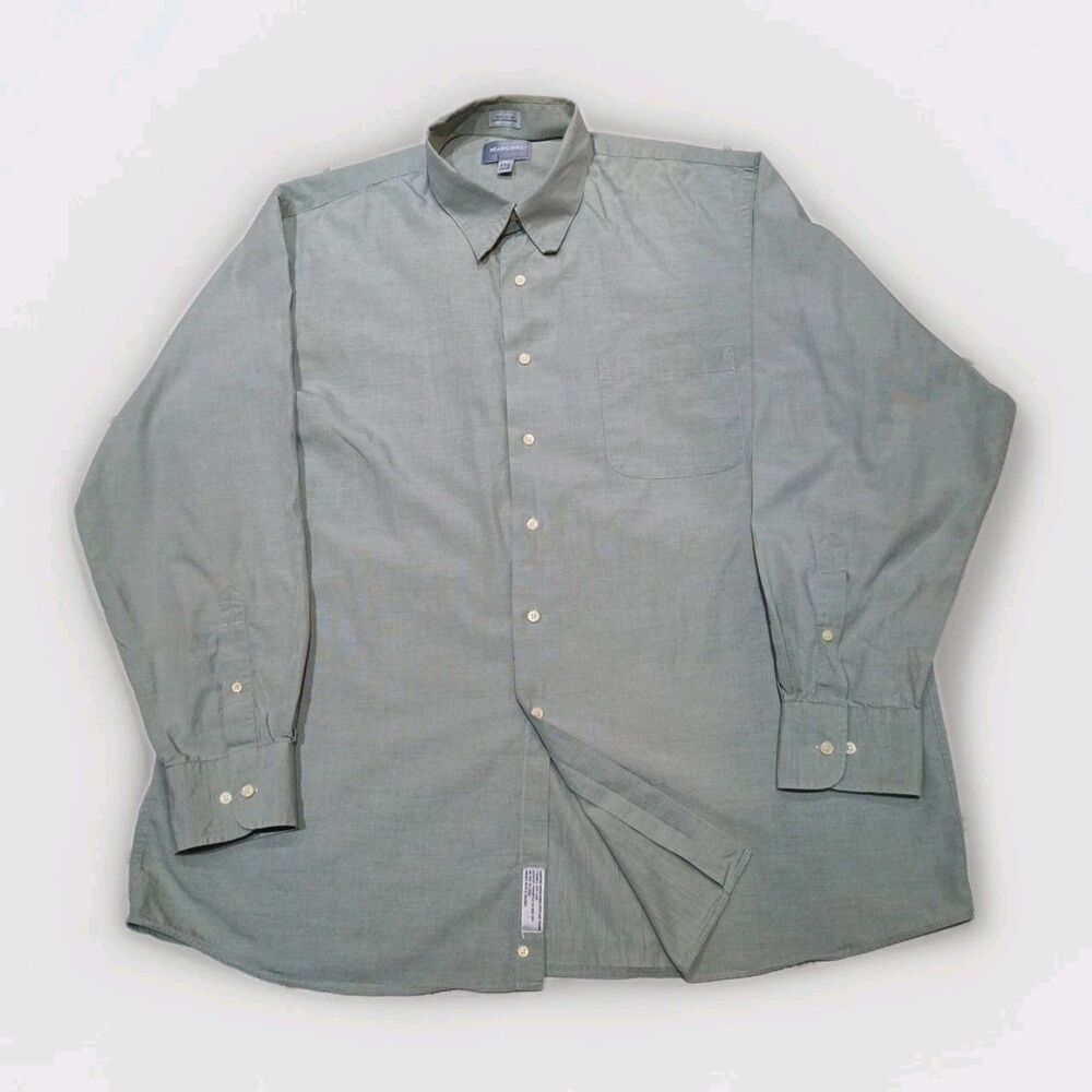 Marconi By Louis Raphael Men's Cotton Dress Shirt Green 34‎ Singapore